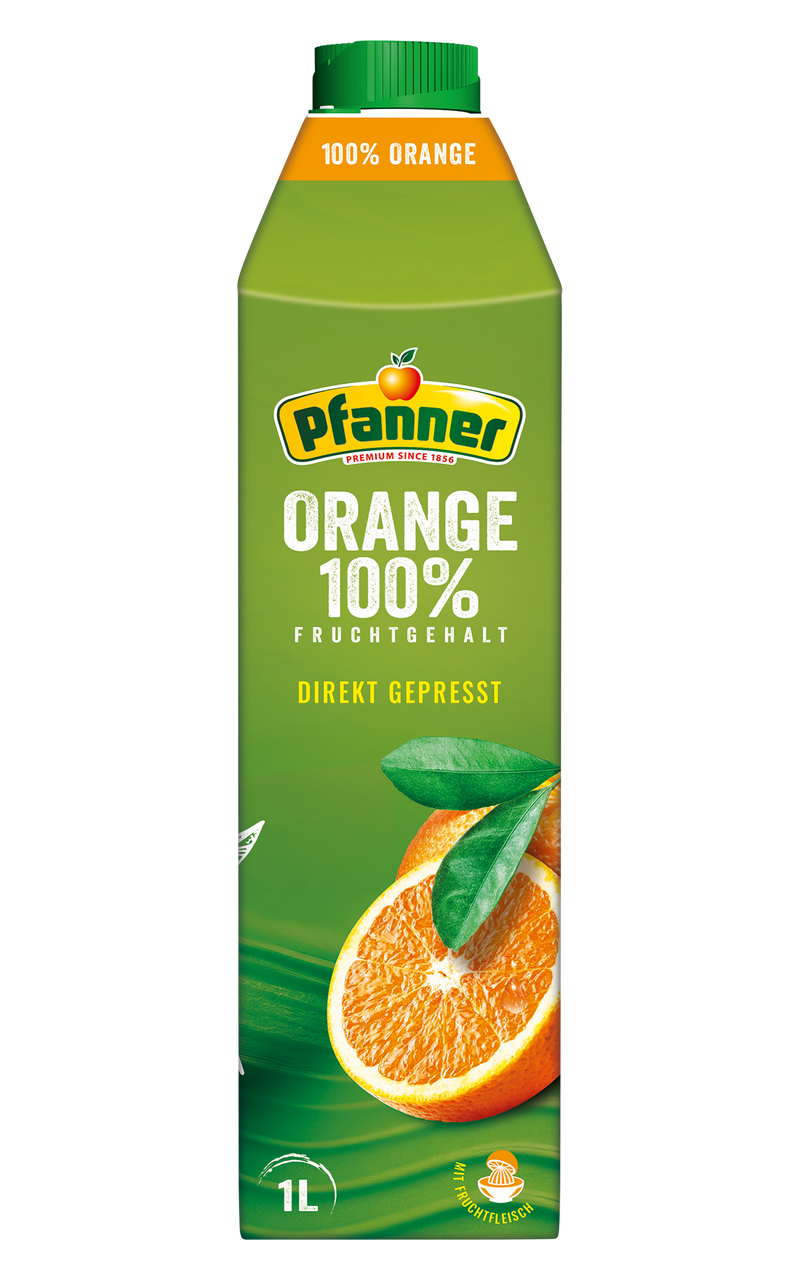Not-From-Concentrate Orange Juice with Pulp 100% – 1 L